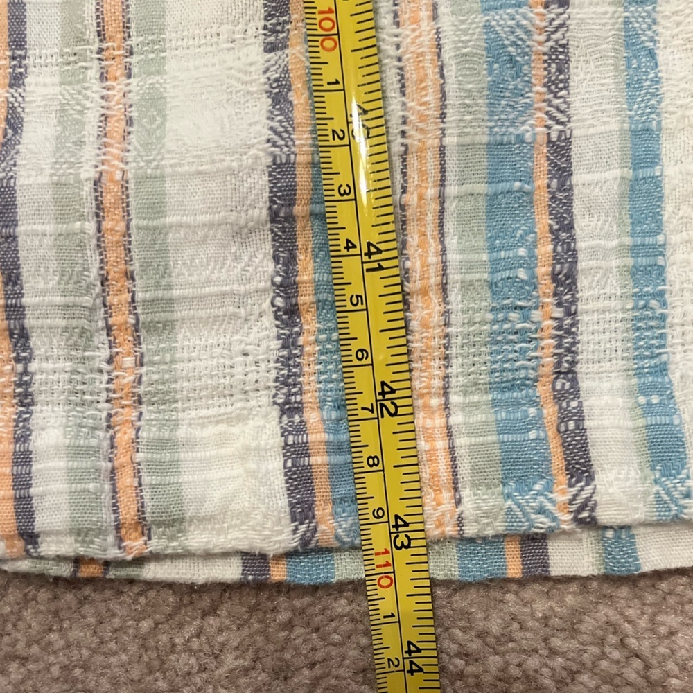 Sundance Gigi Pants - Striped Women's Straight Leg - Blue, Peach, Cream, NWOT, M - Picture 5 of 9